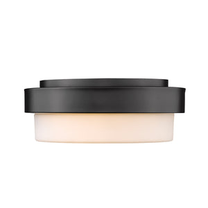 Golden - 1270-11 BLK - Two Light Flush Mount - Multi-Family - Matte Black