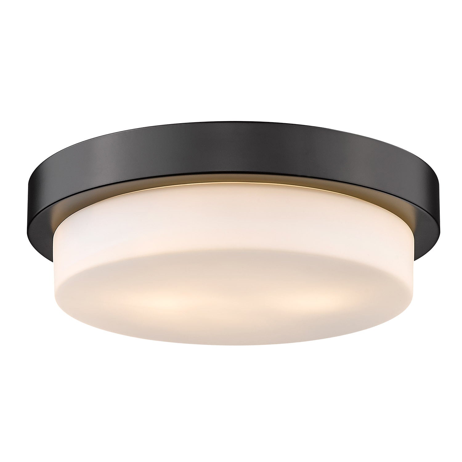 Golden - 1270-13 BLK - Two Light Flush Mount - Multi-Family - Matte Black