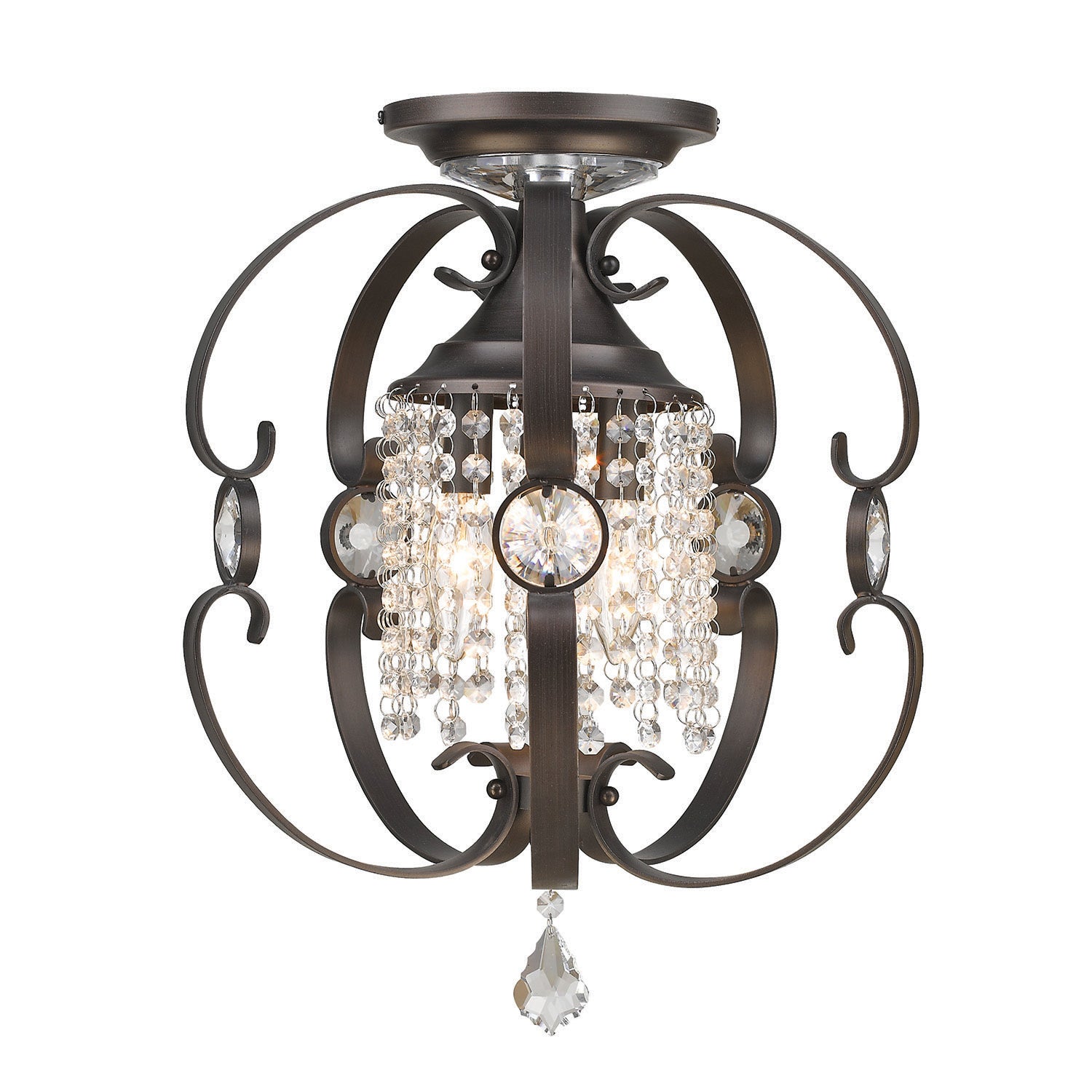 Golden - 1323-M3 EBB - Three Light Mini Chandelier - Ella EBB - Brushed Etruscan Bronze