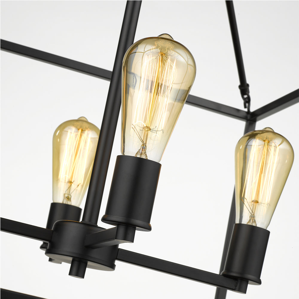 Golden - 2072-4 BLK - Four Light Chandelier - Wesson - Matte Black