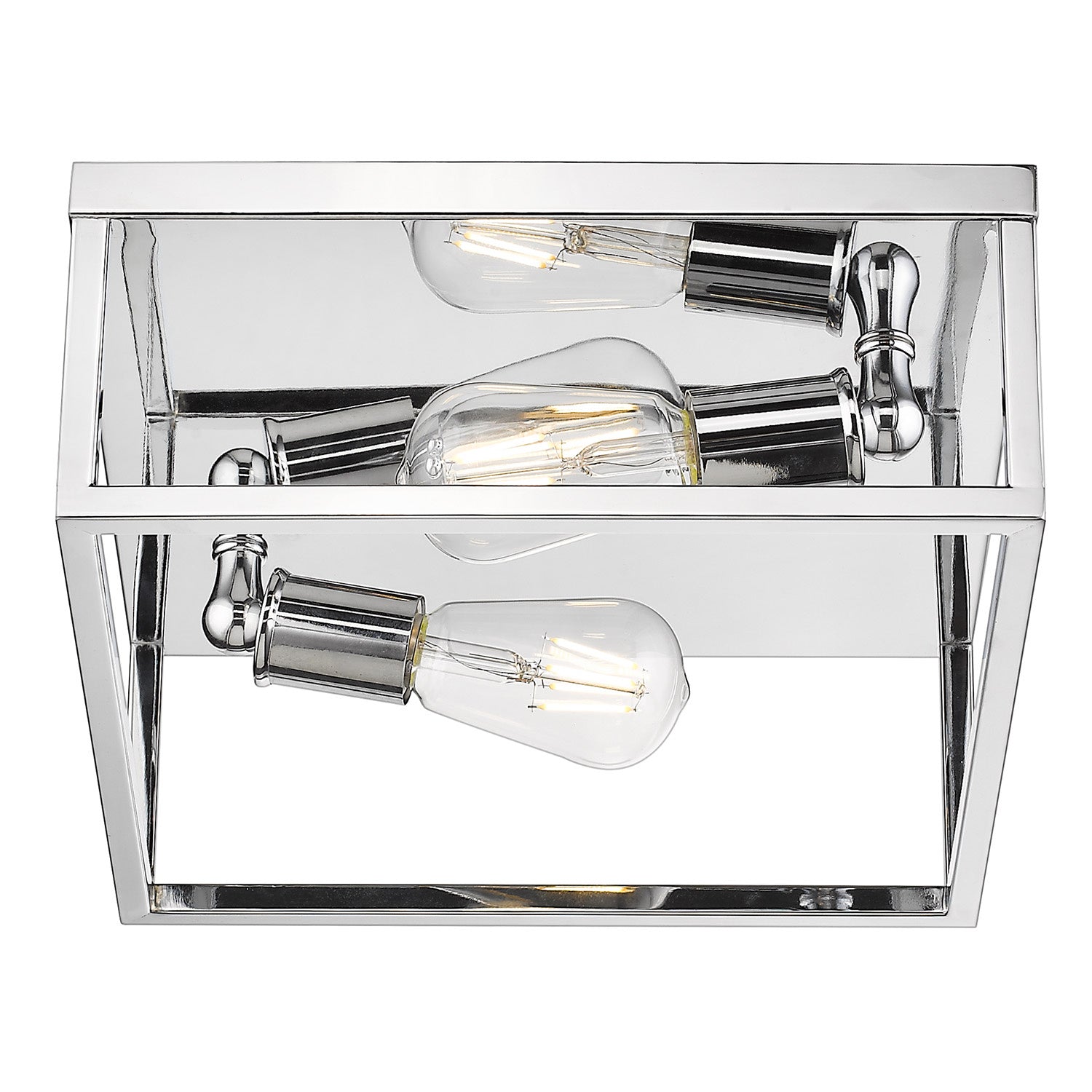 Golden - 2072-FM CH - Two Light Flush Mount - Wesson CH - Chrome