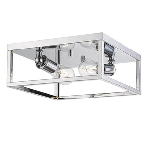 Golden - 2072-FM CH - Two Light Flush Mount - Wesson CH - Chrome