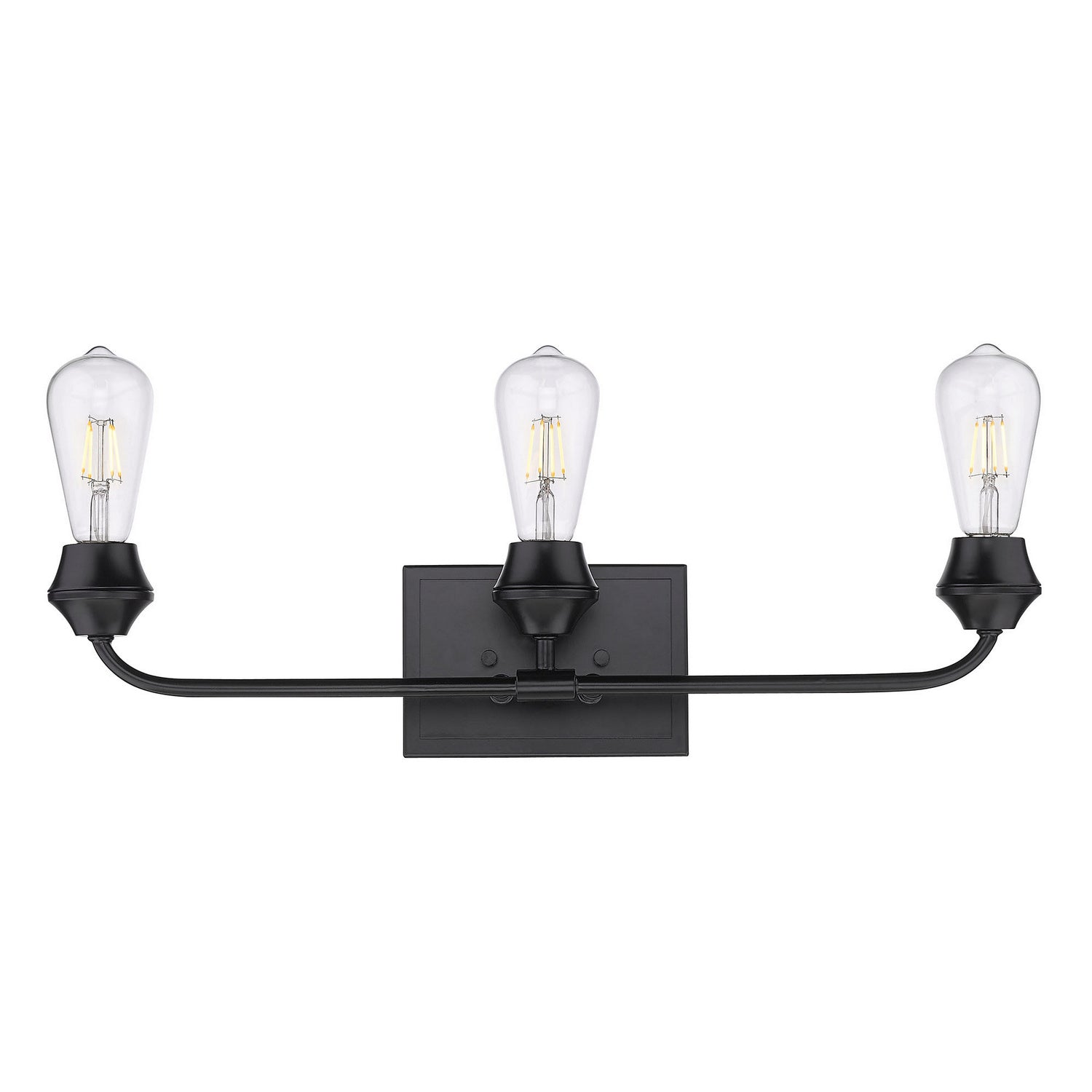 Golden - 2120-BA3 BLK - Three Light Bath Vanity - Ormond BLK - Matte Black