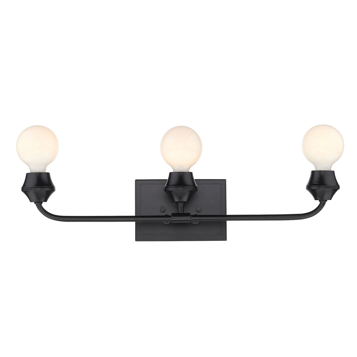 Golden - 2120-BA3 BLK - Three Light Bath Vanity - Ormond BLK - Matte Black