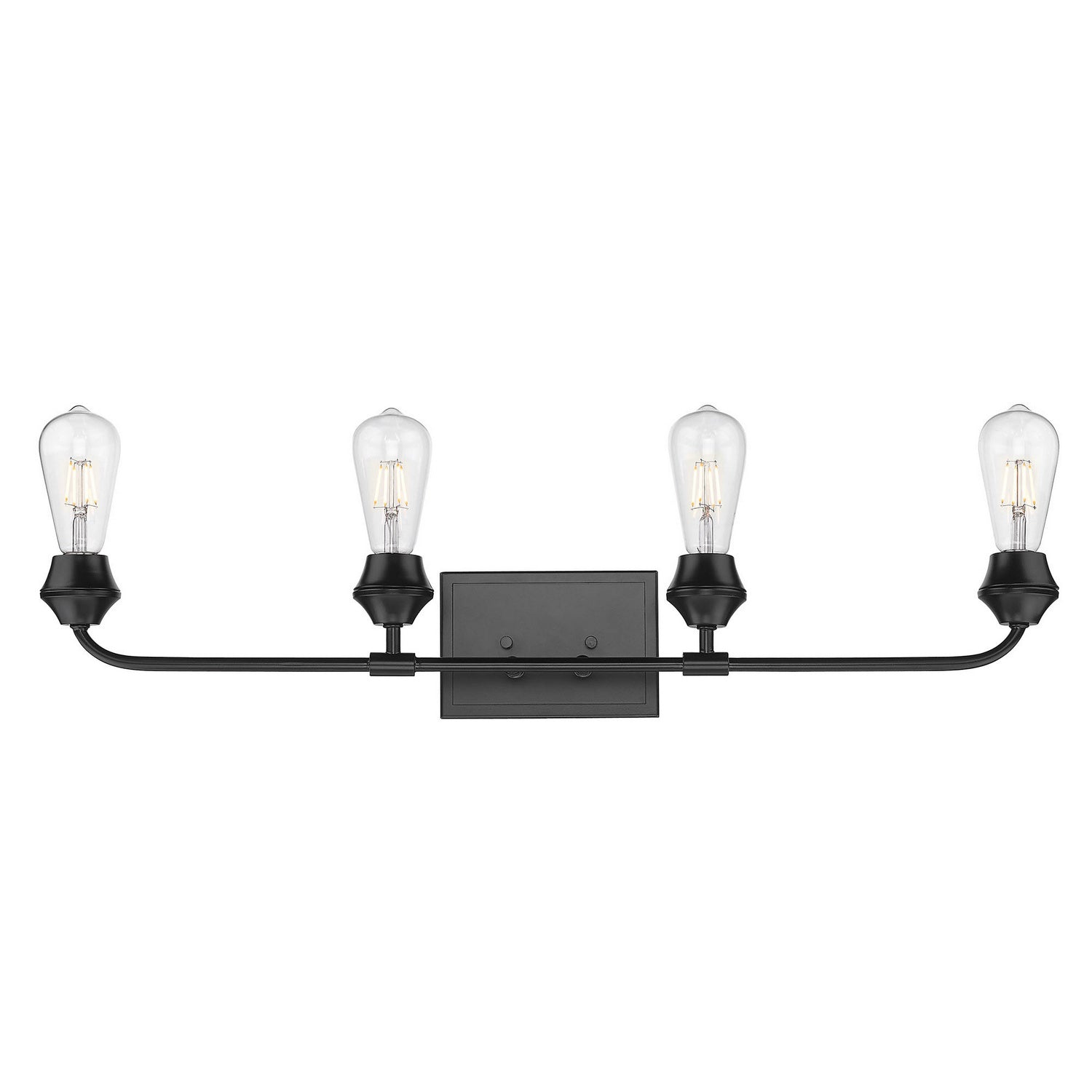 Golden - 2120-BA4 BLK - Four Light Bath Vanity - Ormond BLK - Matte Black