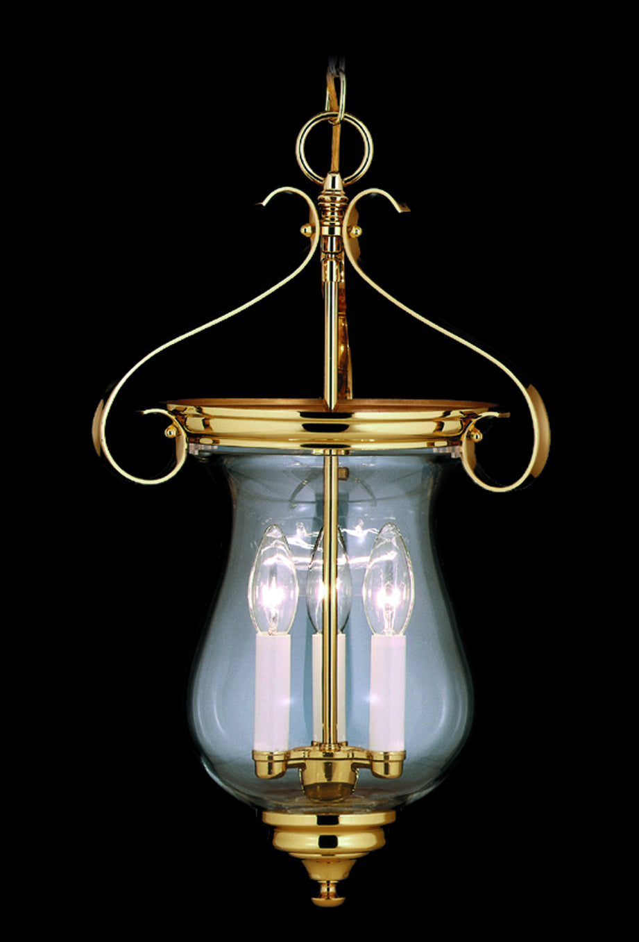 Framburg - 7573 PB - Three Light Foyer Chandelier - Jamestown - Polished Brass