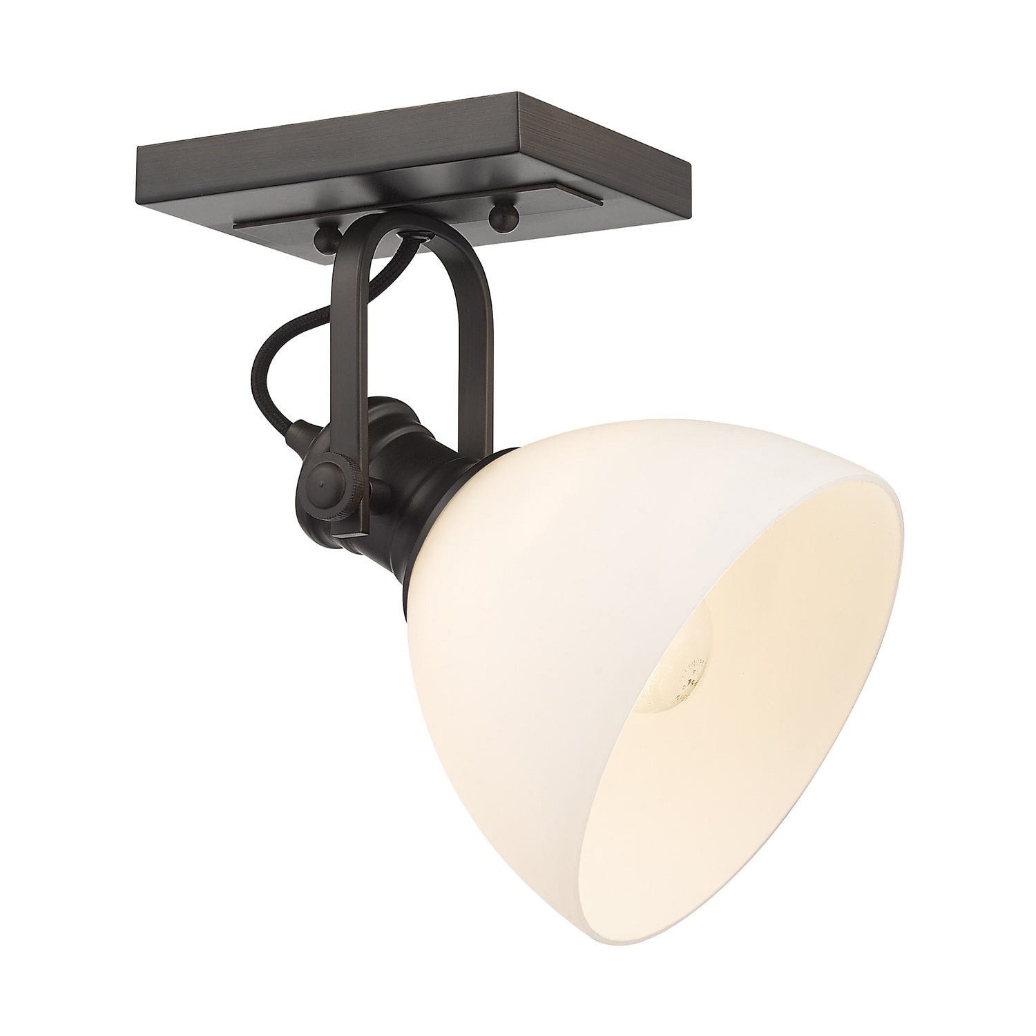 Golden - 3118-1SF RBZ-OP - One Light Semi-Flush Mount - Hines RBZ - Rubbed Bronze