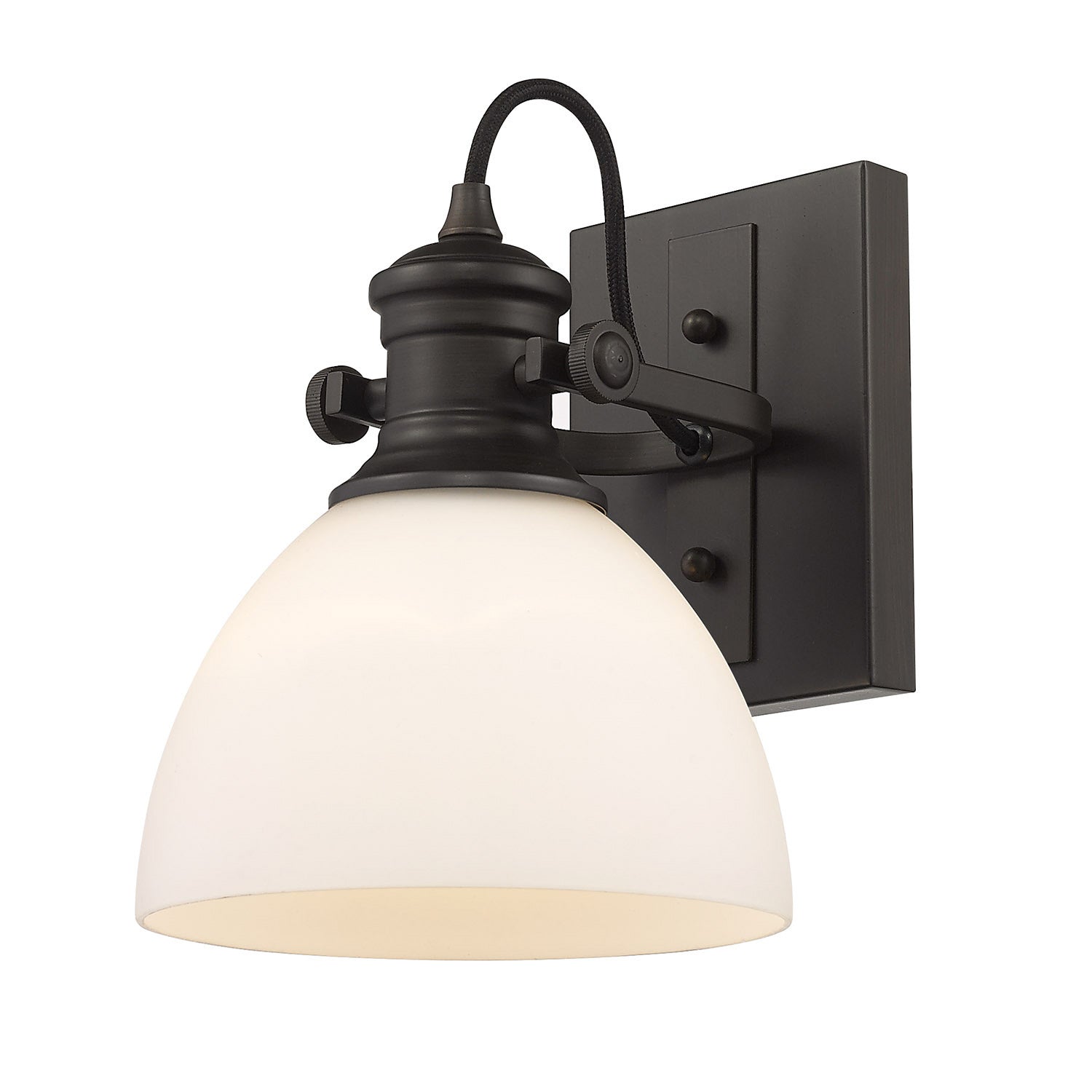 Golden - 3118-1SF RBZ-OP - One Light Semi-Flush Mount - Hines RBZ - Rubbed Bronze