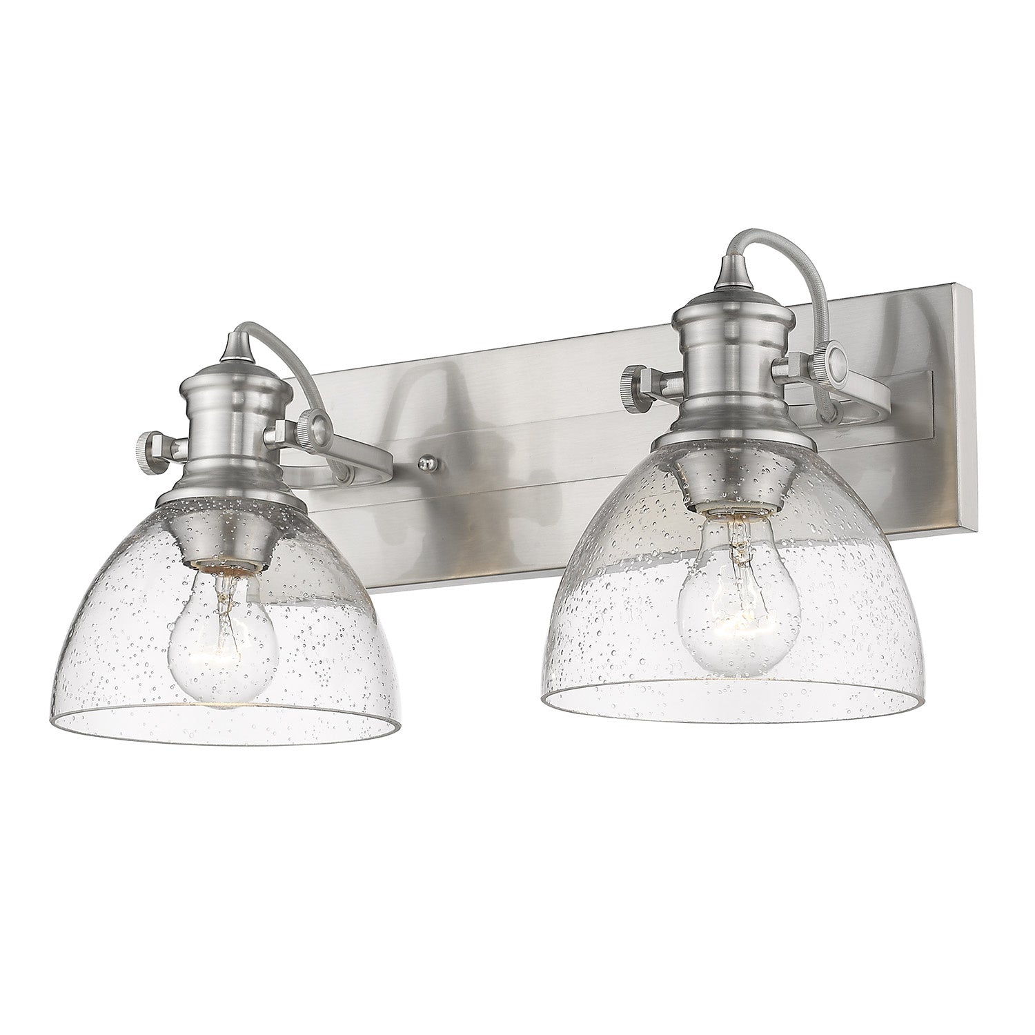 Golden - 3118-2SF PW-SD - Two Light Semi-Flush Mount - Hines PW - Pewter