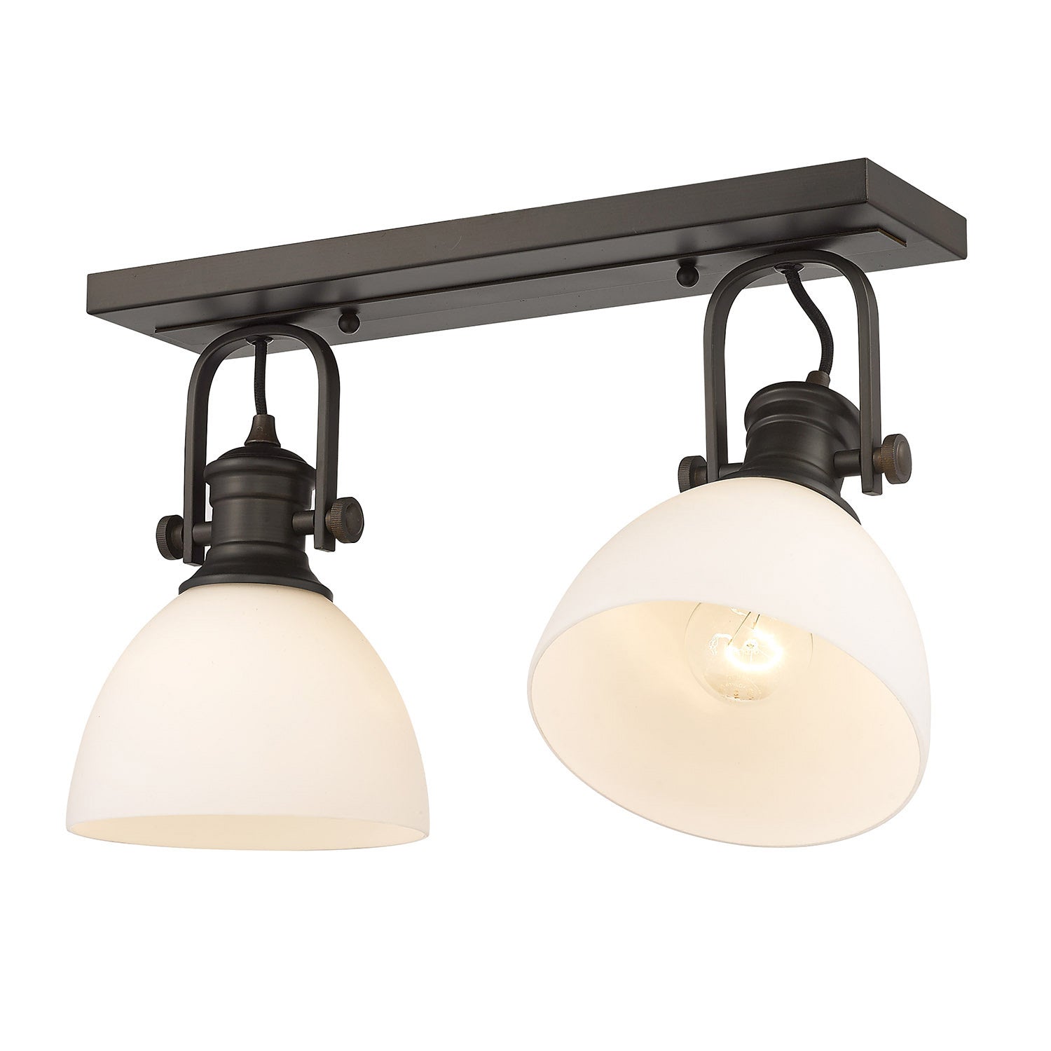 Golden - 3118-2SF RBZ-OP - Two Light Semi-Flush Mount - Hines RBZ - Rubbed Bronze