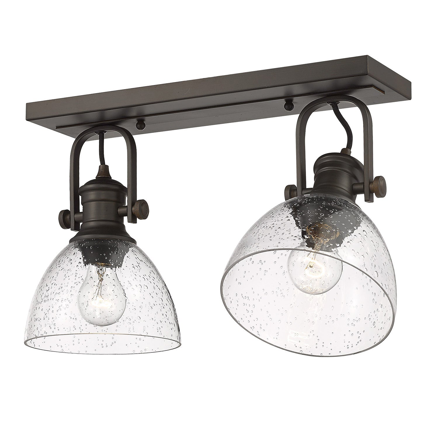 Golden - 3118-2SF RBZ-SD - Two Light Semi-Flush Mount - Hines RBZ - Rubbed Bronze