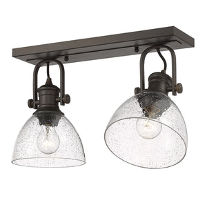 Golden - 3118-2SF RBZ-SD - Two Light Semi-Flush Mount - Hines RBZ - Rubbed Bronze