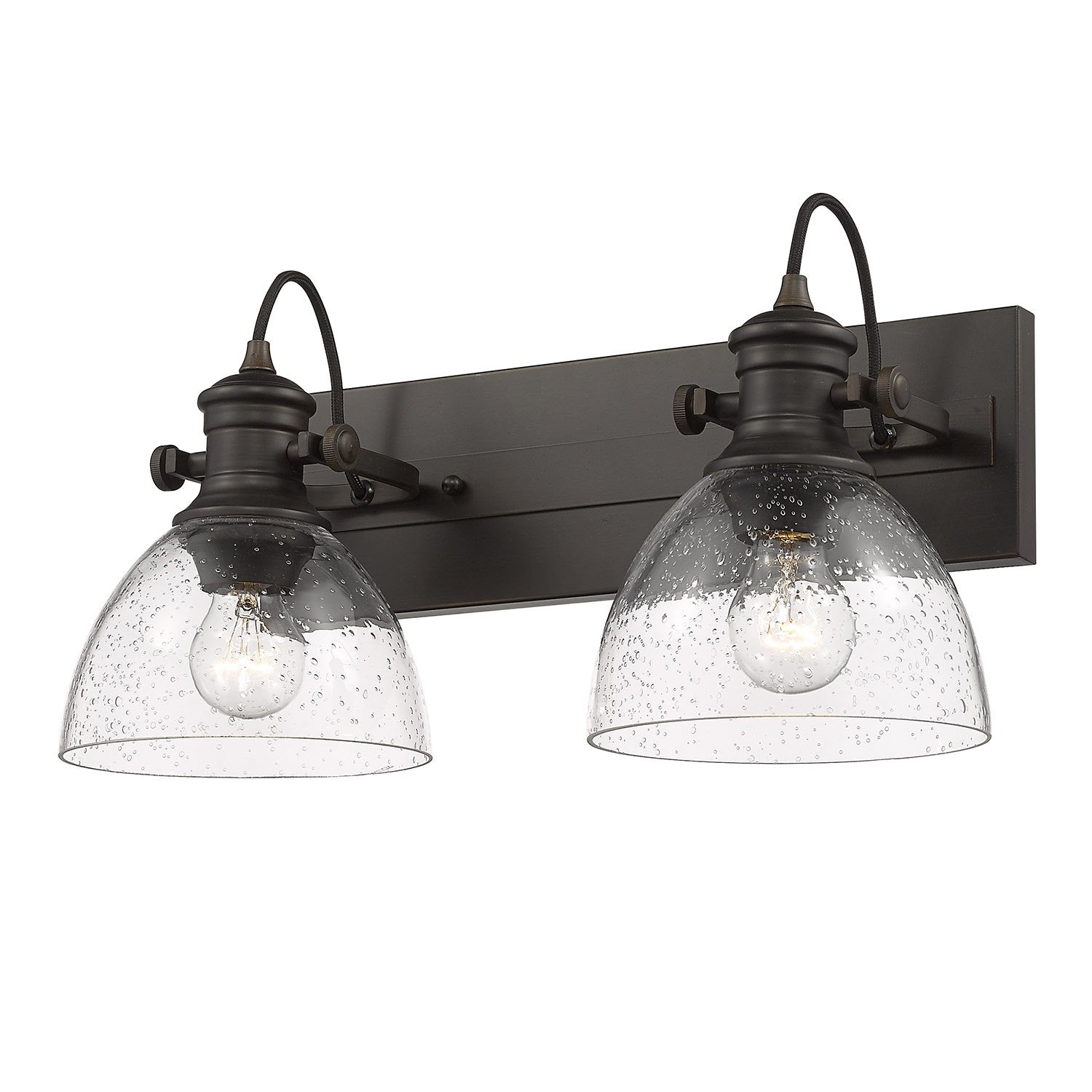 Golden - 3118-2SF RBZ-SD - Two Light Semi-Flush Mount - Hines RBZ - Rubbed Bronze