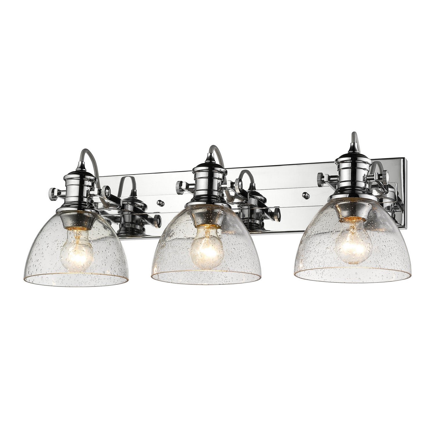 Golden - 3118-3SF CH-SD - Three Light Semi-Flush Mount - Hines CH - Chrome