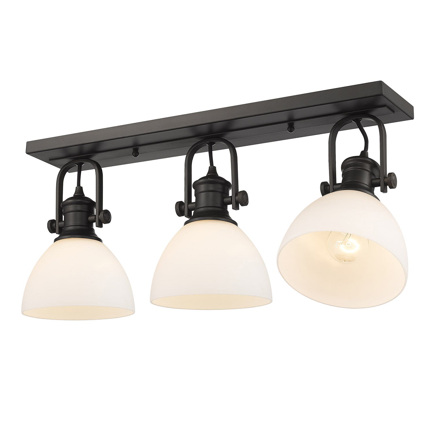 Golden - 3118-3SF RBZ-OP - Three Light Semi-Flush Mount - Hines RBZ - Rubbed Bronze