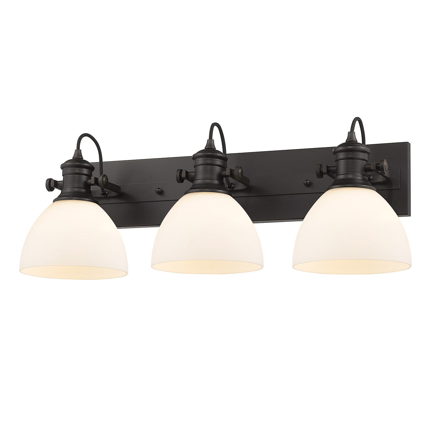 Golden - 3118-3SF RBZ-OP - Three Light Semi-Flush Mount - Hines RBZ - Rubbed Bronze