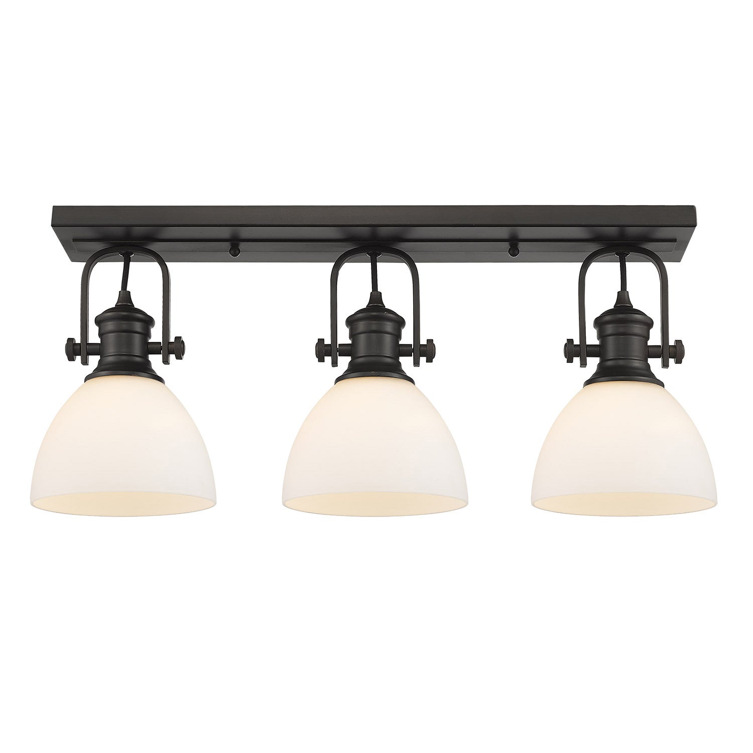 Golden - 3118-3SF RBZ-OP - Three Light Semi-Flush Mount - Hines RBZ - Rubbed Bronze