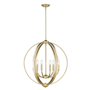 Golden - 3167-6 OG - Six Light Chandelier - Colson OG - Olympic Gold