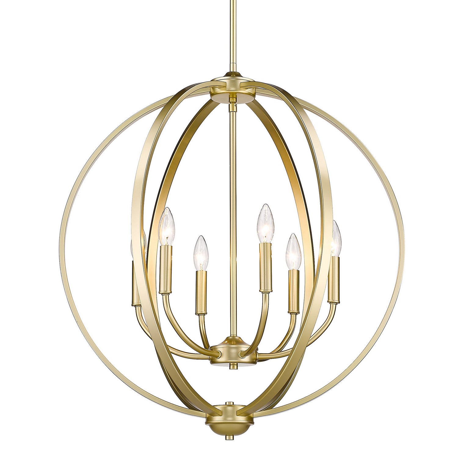 Golden - 3167-6 OG - Six Light Chandelier - Colson OG - Olympic Gold