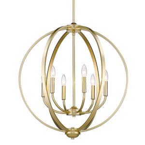 Golden - 3167-6 OG - Six Light Chandelier - Colson OG - Olympic Gold