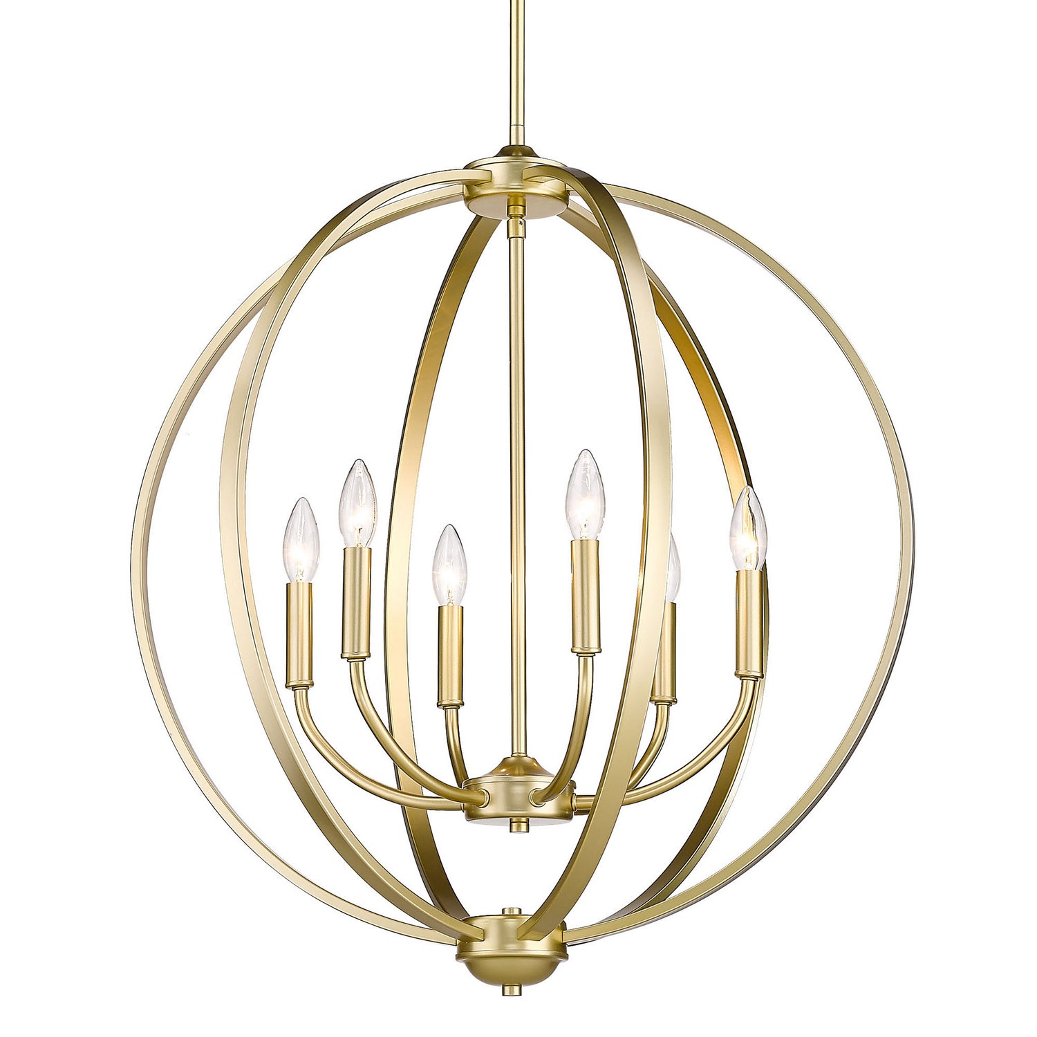 Golden - 3167-6 OG - Six Light Chandelier - Colson OG - Olympic Gold