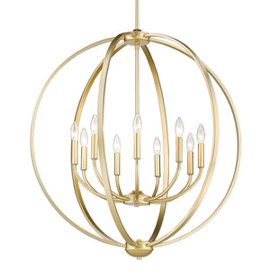 Golden - 3167-9 OG - Nine Light Chandelier - Colson OG - Olympic Gold