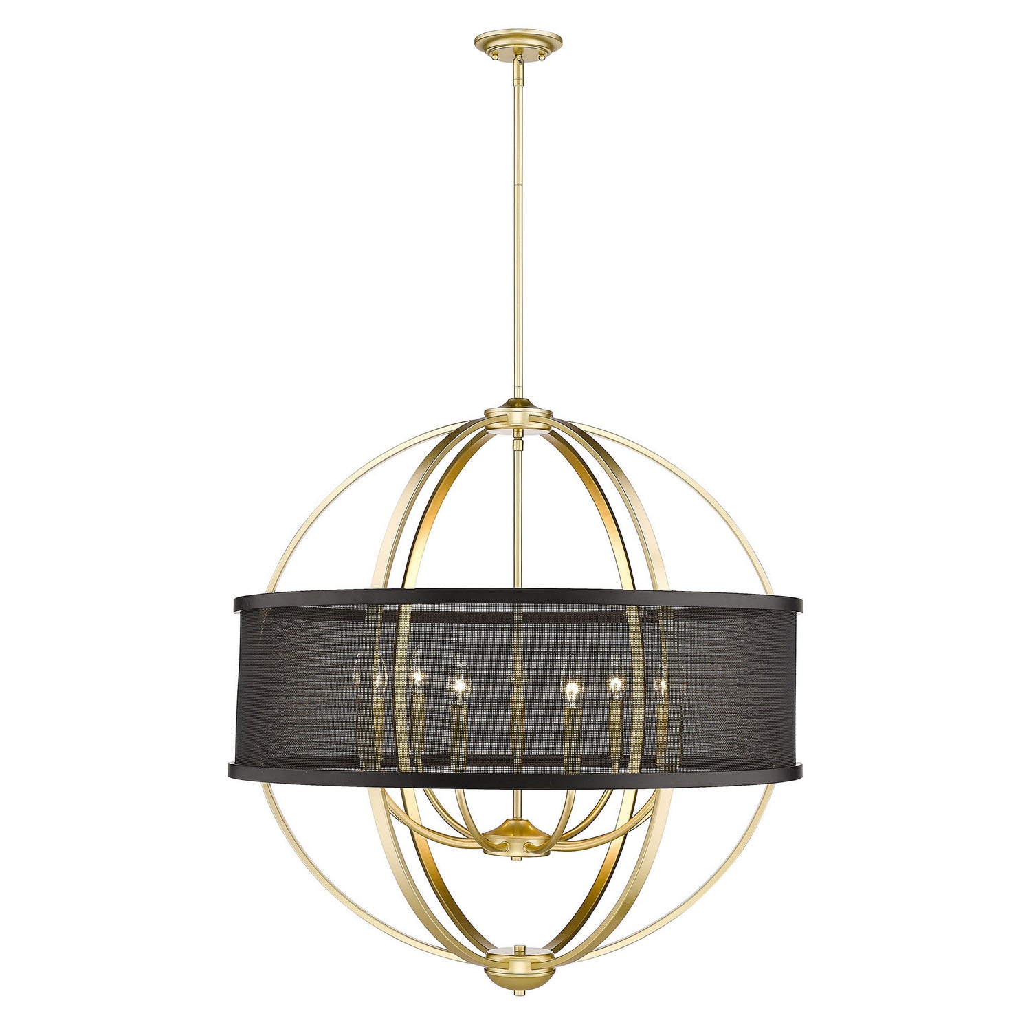 Golden - 3167-9 OG-BLK - Nine Light Chandelier - Colson OG - Olympic Gold