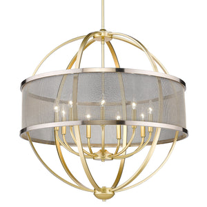 Golden - 3167-9 OG-PW - Nine Light Chandelier - Colson OG - Olympic Gold