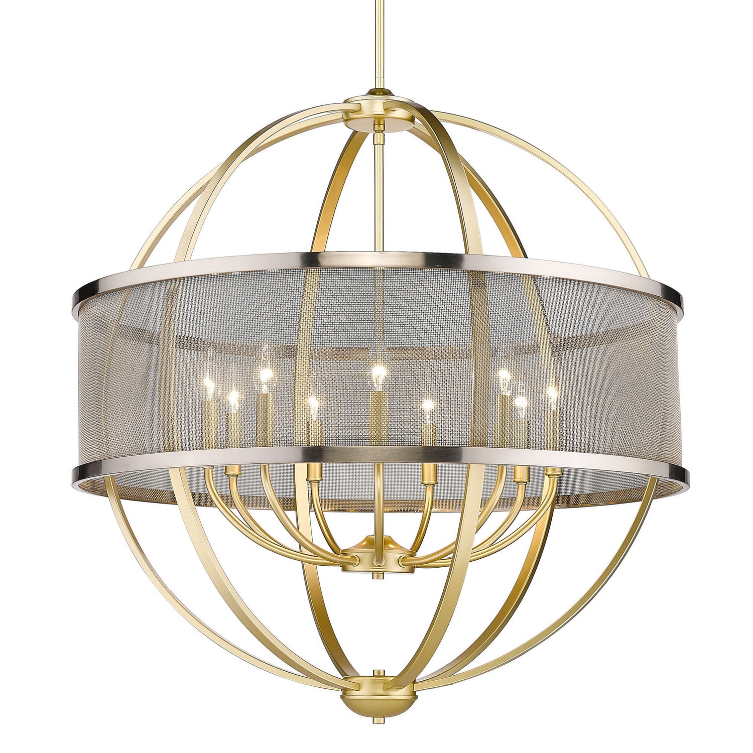 Golden - 3167-9 OG-PW - Nine Light Chandelier - Colson OG - Olympic Gold