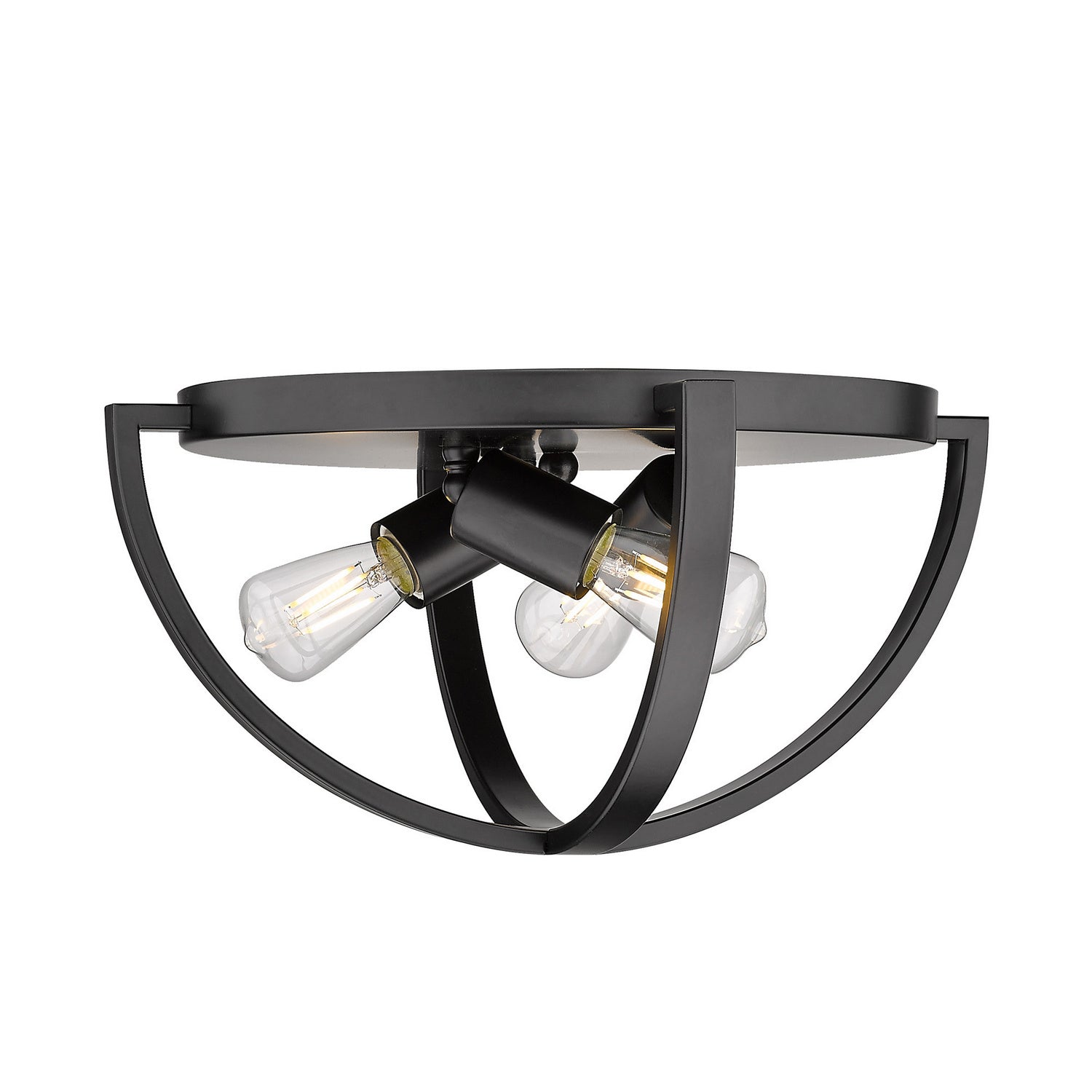 Golden - 3167-FM15 BLK - Three Light Flush Mount - Colson BLK - Matte Black