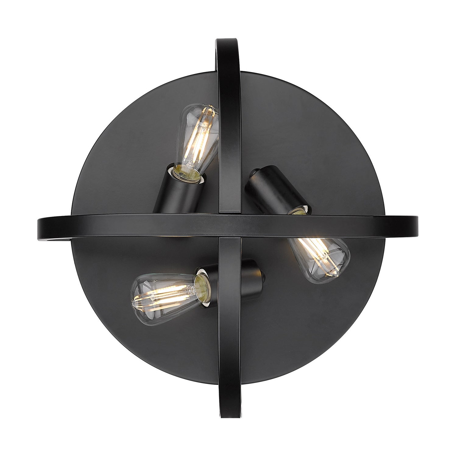 Golden - 3167-FM15 BLK - Three Light Flush Mount - Colson BLK - Matte Black