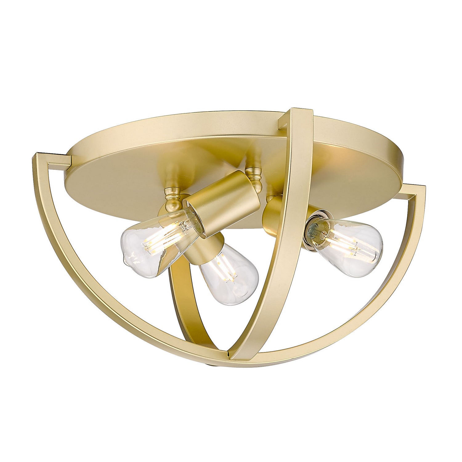 Golden - 3167-FM15 OG - Three Light Flush Mount - Colson OG - Olympic Gold