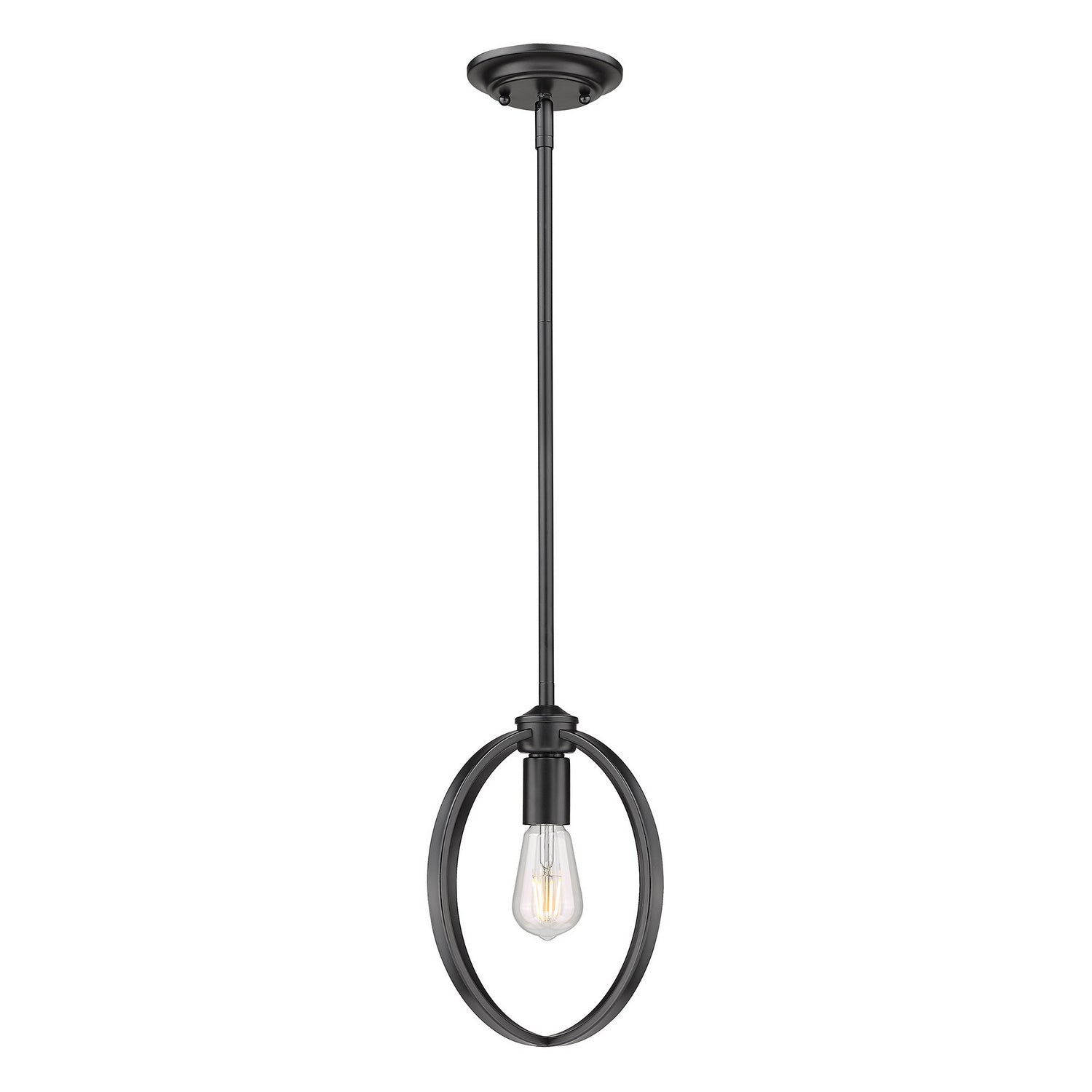 Golden - 3167-M1L BLK - One Light Mini Pendant - Colson BLK - Matte Black