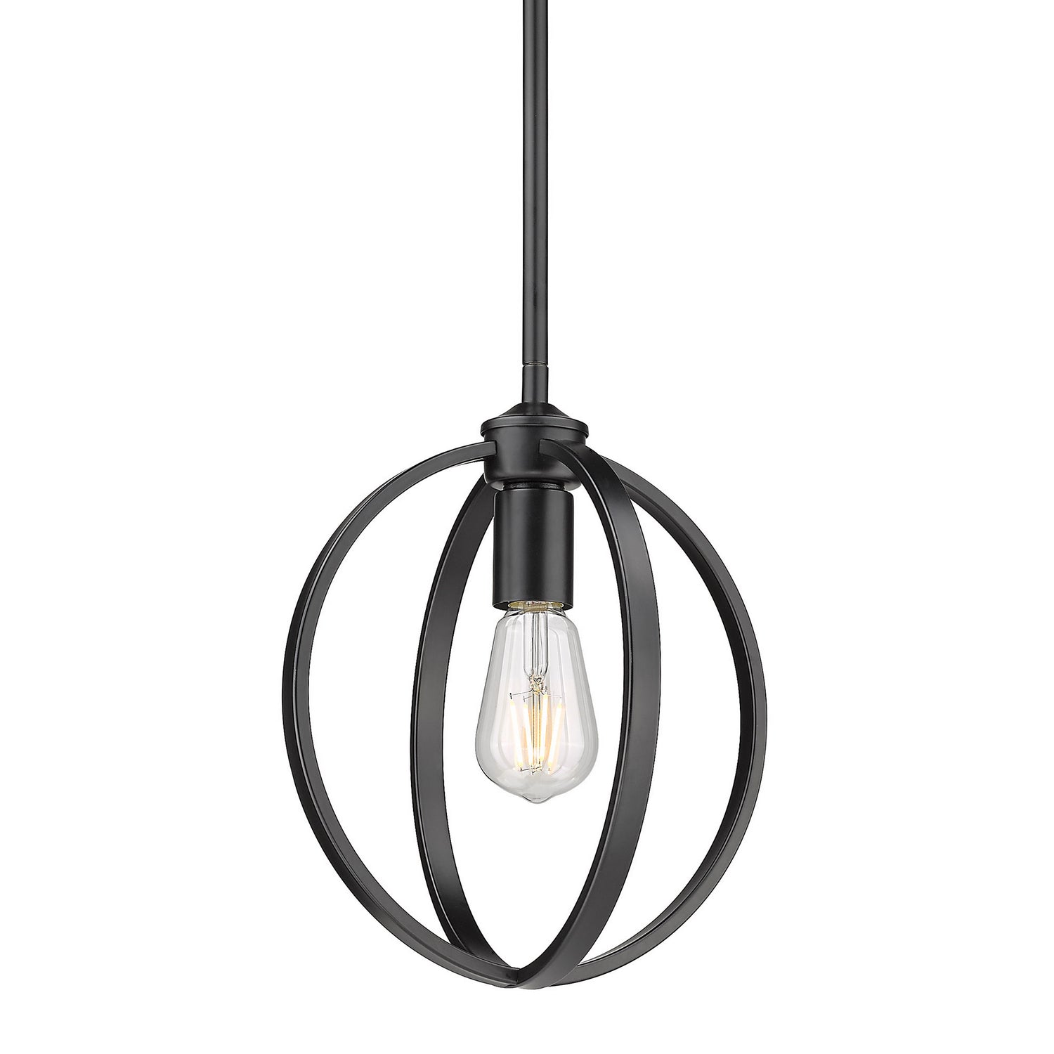 Golden - 3167-M1L BLK - One Light Mini Pendant - Colson BLK - Matte Black