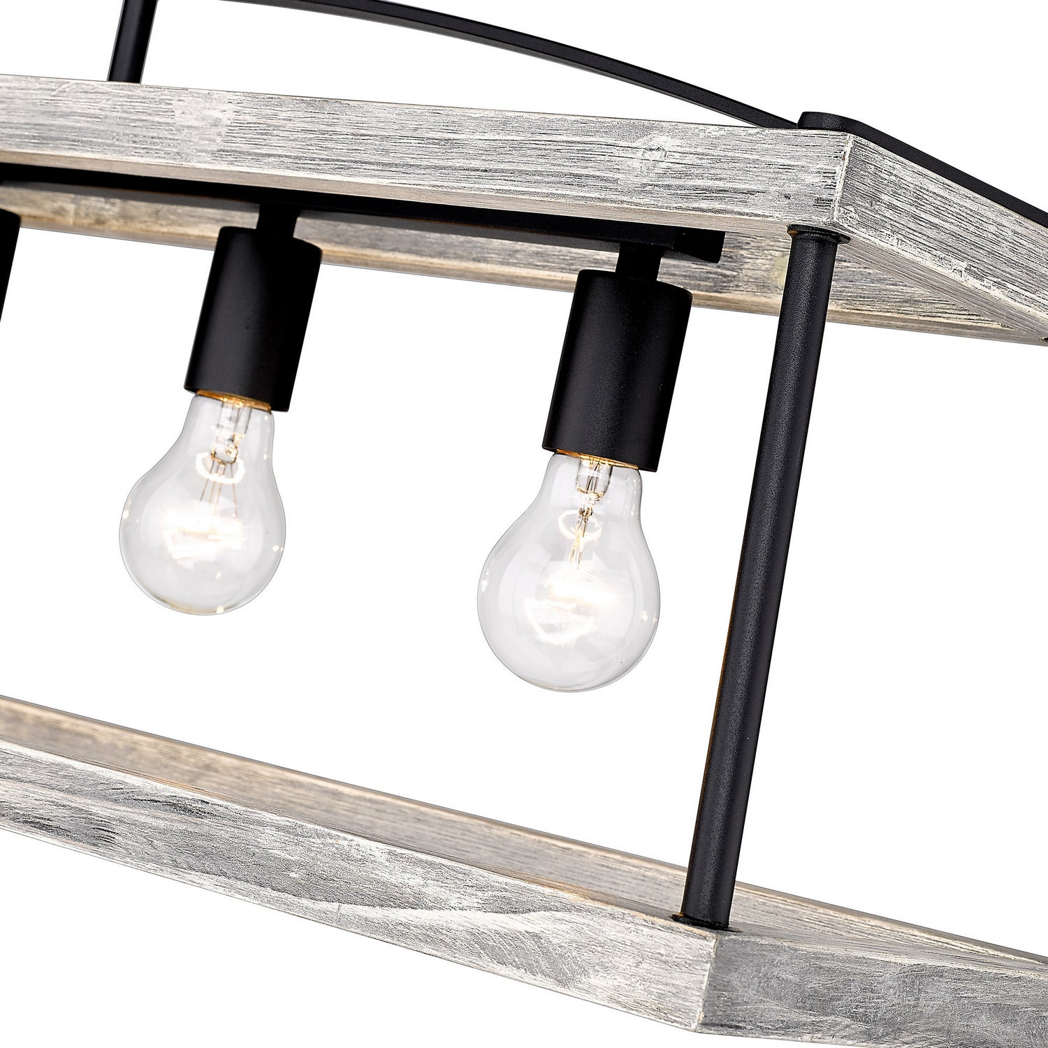 Golden - 3184-LP NB-GH - Five Light Linear Pendant - Teagan - Natural Black