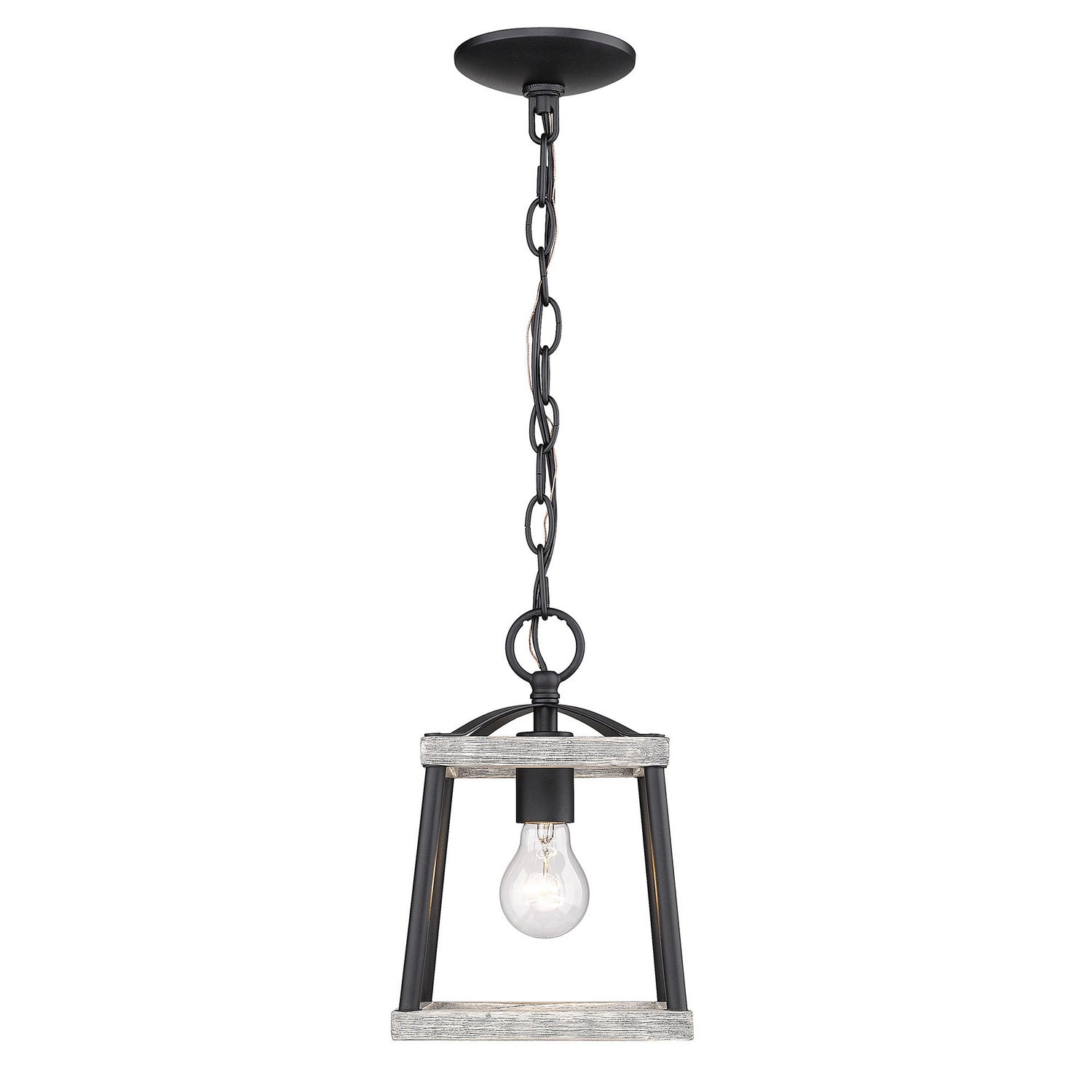 Golden - 3184-M1L NB-GH - One Light Mini Pendant - Teagan - Natural Black