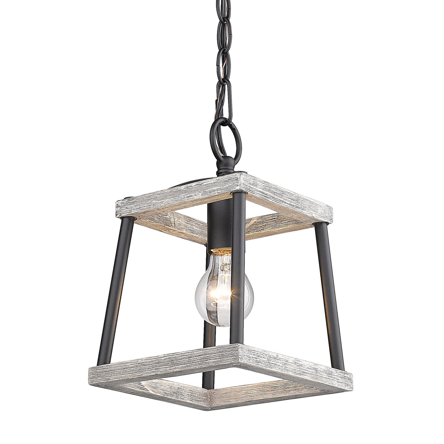 Golden - 3184-M1L NB-GH - One Light Mini Pendant - Teagan - Natural Black