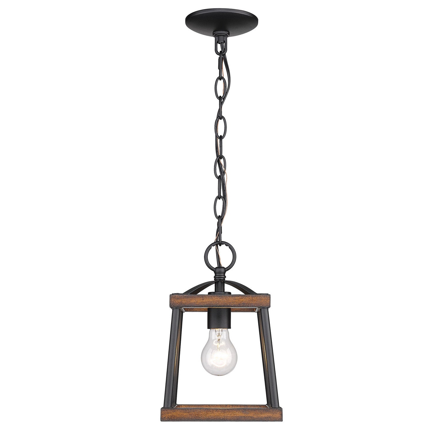 Golden - 3184-M1L NB-RO - One Light Mini Pendant - Teagan - Natural Black