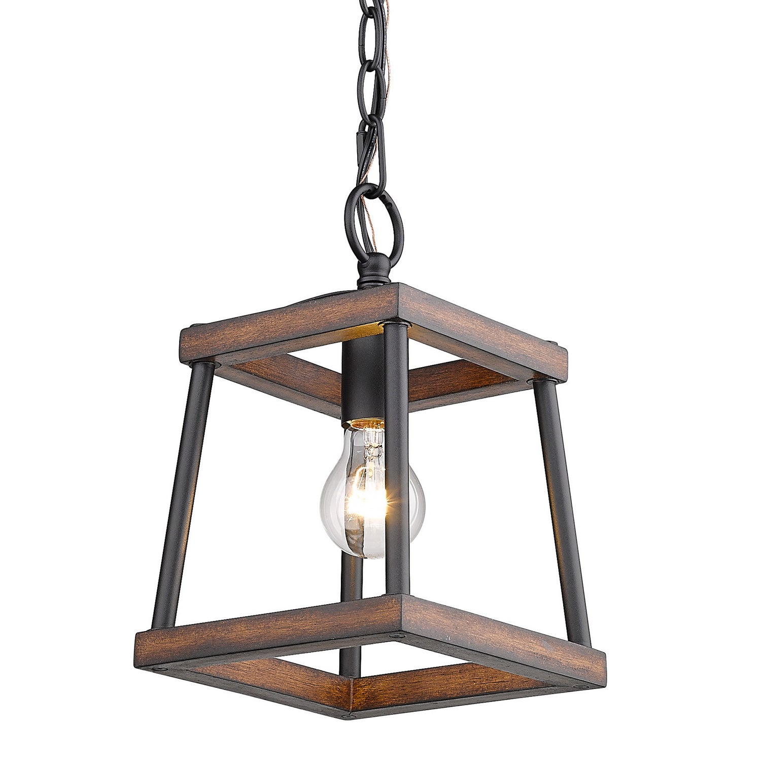 Golden - 3184-M1L NB-RO - One Light Mini Pendant - Teagan - Natural Black