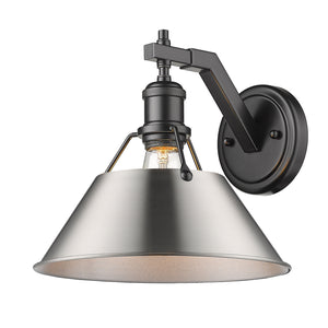 Golden - 3306-1W BLK-PW - One Light Wall Sconce - Orwell BLK - Matte Black