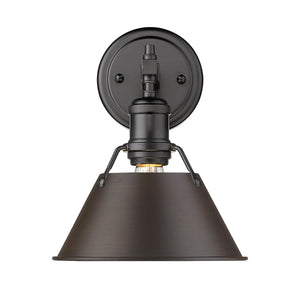 Golden - 3306-BA1 BLK-RBZ - One Light Bath Vanity - Orwell BLK - Matte Black