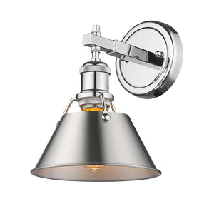 Golden - 3306-BA1 CH-PW - One Light Bath Vanity - Orwell CH - Chrome