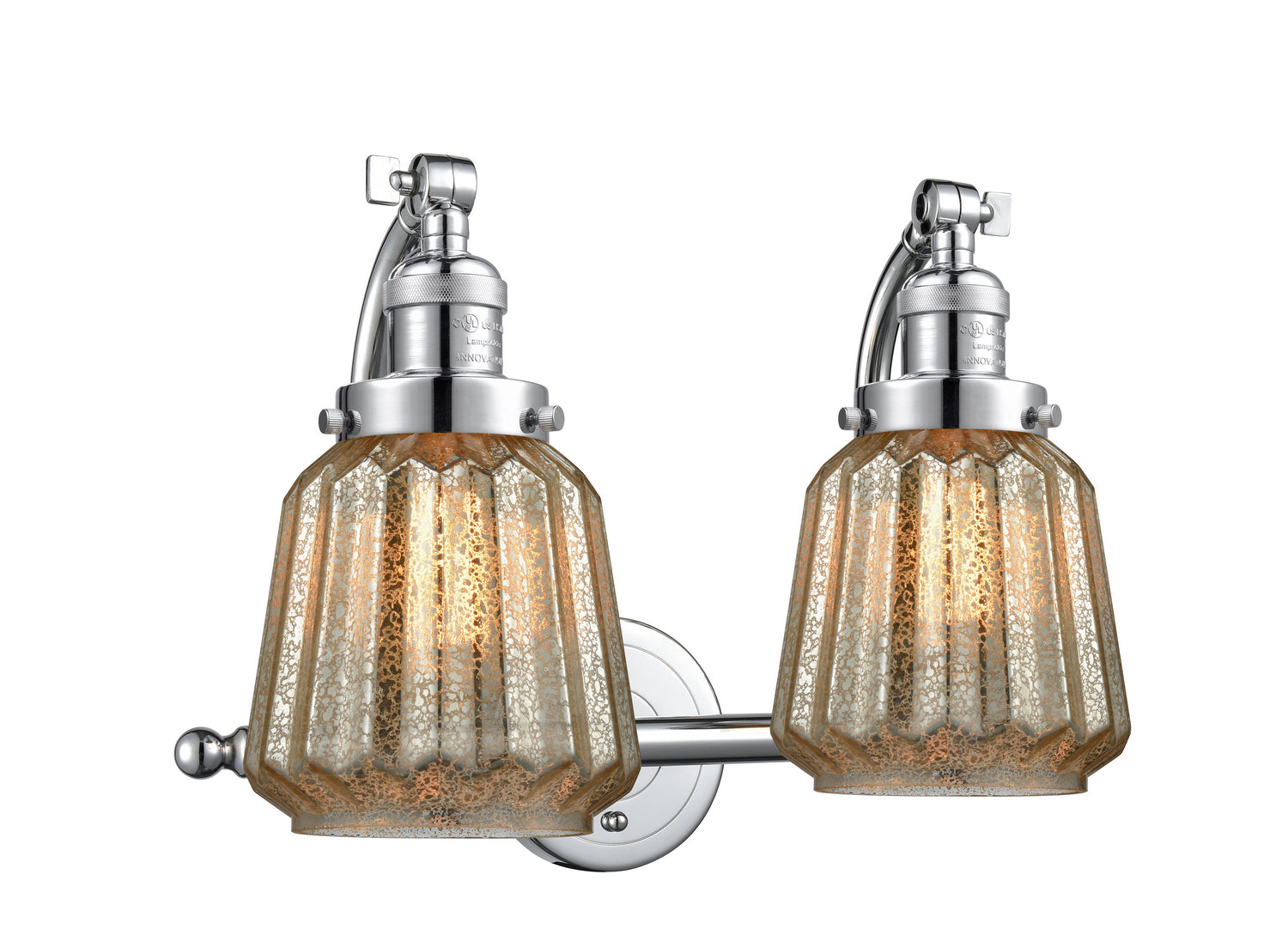 Innovations - 515-2W-PC-G146 - Two Light Bath Vanity - Franklin Restoration - Polished Chrome