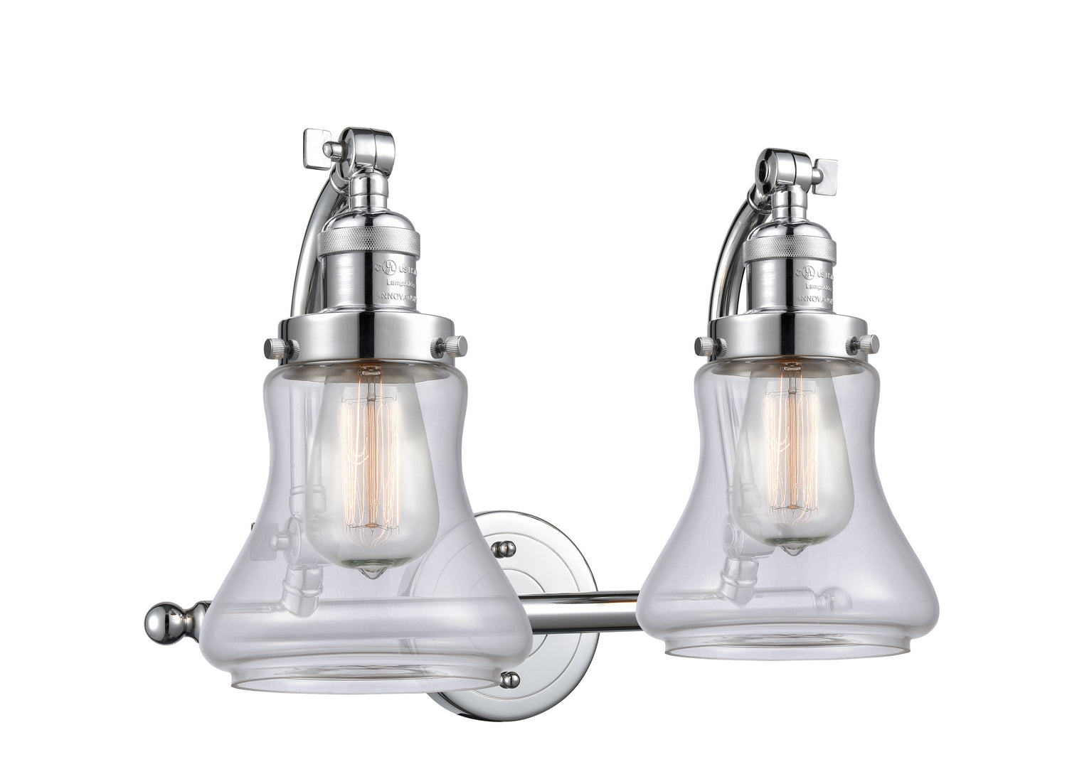 Innovations - 515-2W-PC-G192 - Two Light Bath Vanity - Franklin Restoration - Polished Chrome