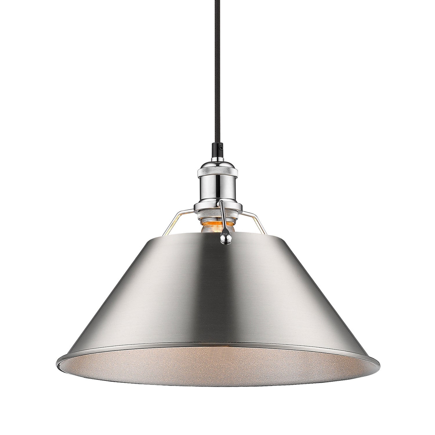 Golden - 3306-L CH-PW - One Light Pendant - Orwell CH - Chrome