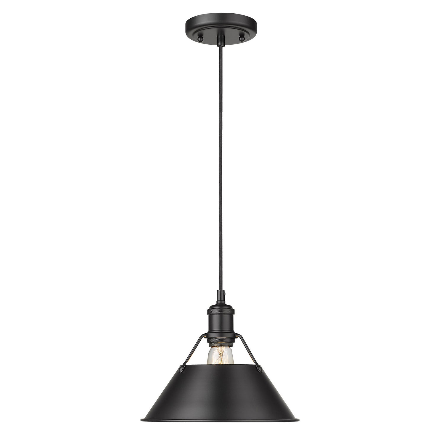 Golden - 3306-M BLK-BLK - One Light Pendant - Orwell BLK - Matte Black