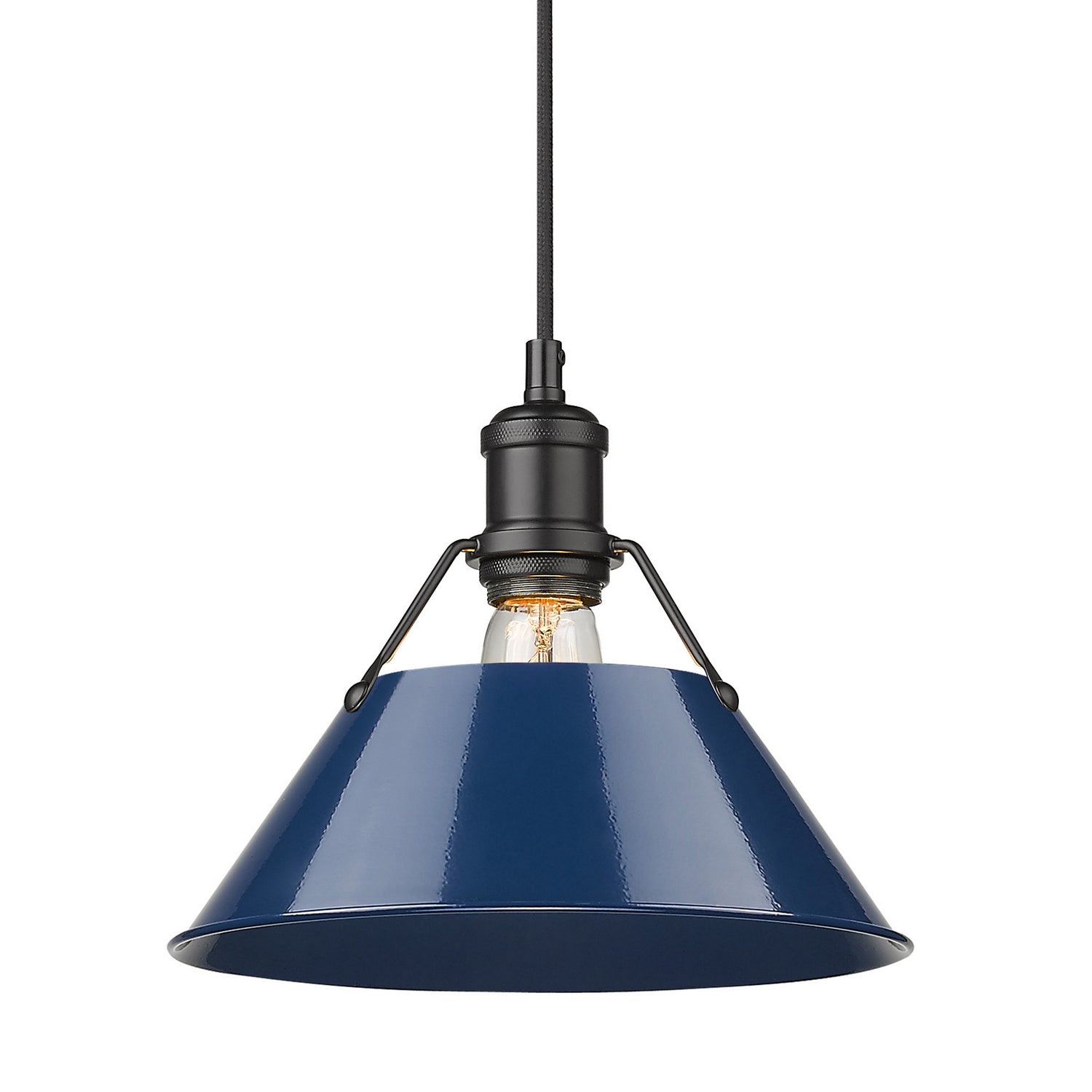 Golden - 3306-M BLK-NVY - One Light Pendant - Orwell BLK - Matte Black