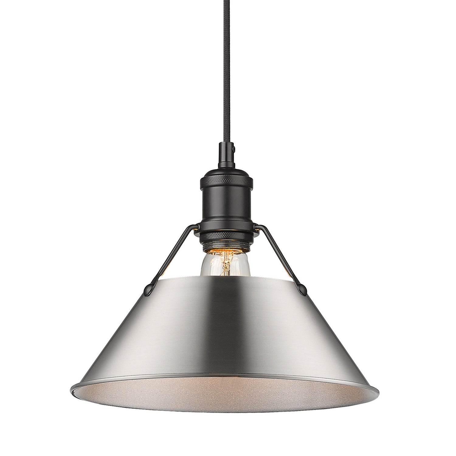 Golden - 3306-M BLK-PW - One Light Pendant - Orwell BLK - Matte Black