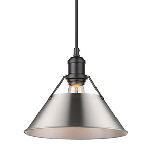 Golden - 3306-M BLK-PW - One Light Pendant - Orwell BLK - Matte Black