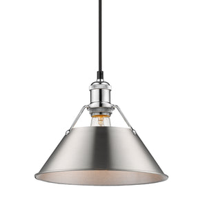 Golden - 3306-M CH-PW - One Light Pendant - Orwell CH - Chrome